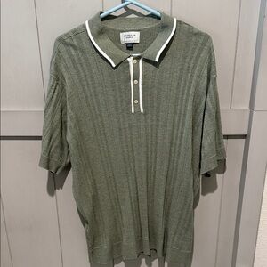 American Eagle Outfitters Sage Green Polo Shirt